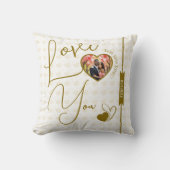 永遠パーソナライズされたに愛するバレンタインデー クッション (正面)