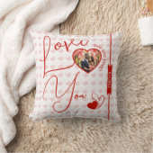 永遠パーソナライズされたに愛するバレンタインデー クッション (ブランケット)