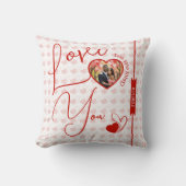 永遠パーソナライズされたに愛するバレンタインデー クッション (正面)