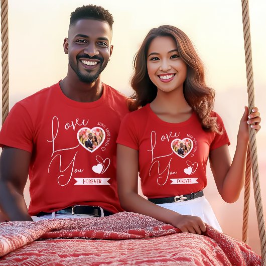 永遠パーソナライズされたに愛するバレンタインデー Tシャツ