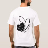 永遠パーソナライズされたに愛するバレンタインデー Tシャツ (裏面)