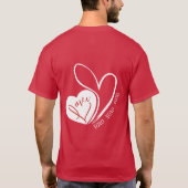 永遠パーソナライズされたに愛するバレンタインデー Tシャツ (裏面)