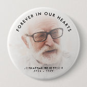 永遠パーソナライズされたに私たちのハート写真追悼碑 缶バッジ (正面)