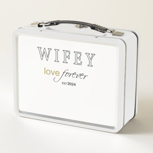 永遠パーソナライズされたの愛の登録の日 メタルランチボックス (裏面)