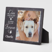 永遠パーソナライズされた犬の損失ペット記念写真 フォトプラーク (側面)