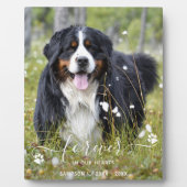 永遠モダンに私たちのハートでペット記念写真 フォトプラーク (正面)