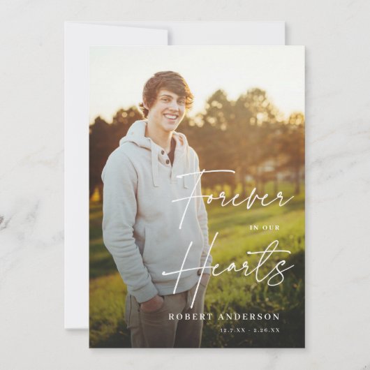 永遠モダンに私たちのハートの写真カード 招待状 (正面)