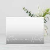 永遠モダンに私たちのハートの写真カード 招待状 (スタンド正面)