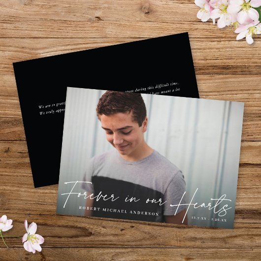 永遠モダンに私たちのハートの写真カード 招待状