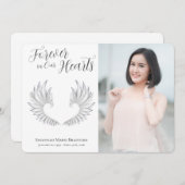 永遠モダンに私たちのハートウィングス写真 サンキューカード (正面/裏面)