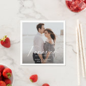 永遠モダンに素敵なリングの写真婚約 スタンダードカクテルナプキン (インサイチュ)