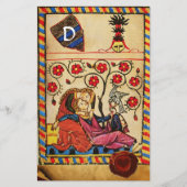 永遠ラブパーチメント赤いハートワックスシールモノグラム 便箋 (正面)