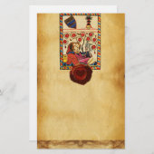 永遠ラブパーチメント赤いハートワックスシール 便箋 (正面/裏面)