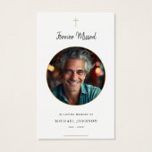 永遠恋しく思金ゴールドカトリック葬儀祈りの言葉カード (正面)