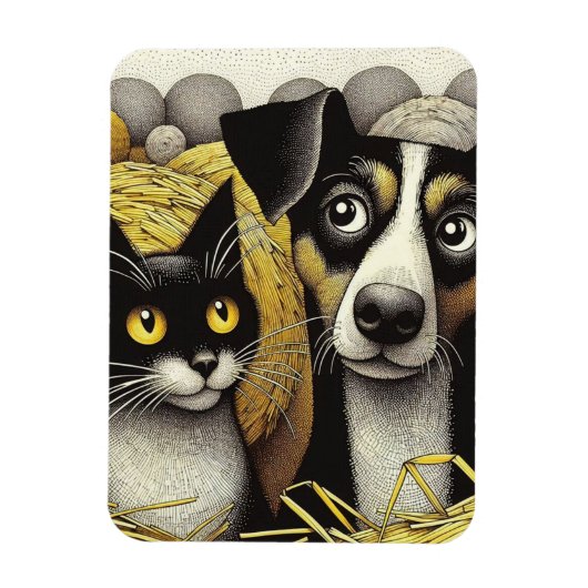 永遠最高のの友達：パワリーで愛らしいデュオ マグネット (縦)