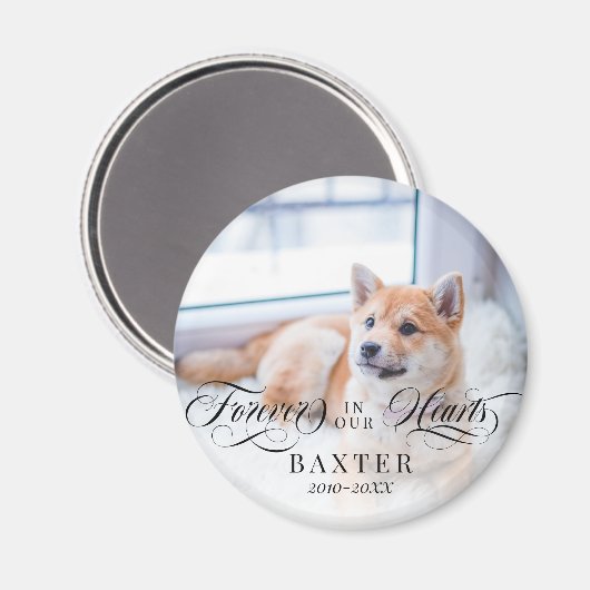 永遠渦巻形のに私たちのハートでペットの写真 マグネット (正面/裏面)