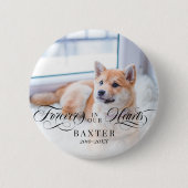 永遠渦巻形のに私たちのハートでペットの写真 缶バッジ (正面)