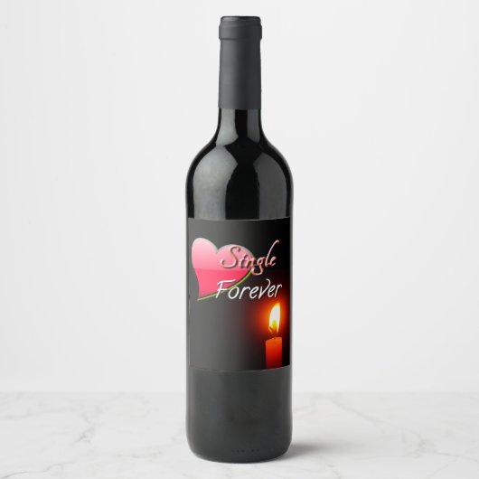 永遠独身のに ワインラベル (正面)