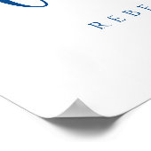 永遠王室ののサインに青結婚歓迎 ポスター (角)