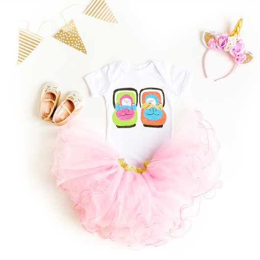 永遠生まれにお友達 ベビーボディスーツ