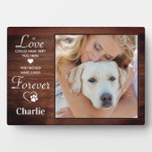 永遠素朴にパーソナライズされた愛犬の記念写真 フォトプラーク (正面)