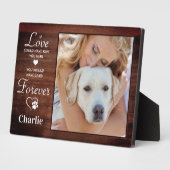 永遠素朴にパーソナライズされた愛犬の記念写真 フォトプラーク (側面)
