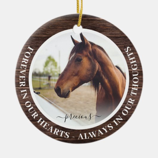 永遠素朴に私たちのハートで馬記念 セラミックオーナメント (正面)