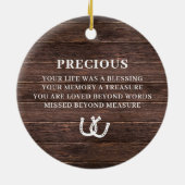 永遠素朴に私たちのハートで馬記念 セラミックオーナメント (裏面)