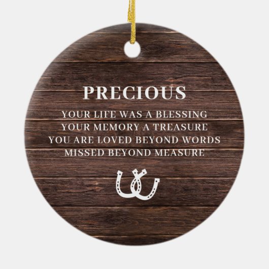 永遠素朴に私たちのハートで馬記念 セラミックオーナメント (裏面)