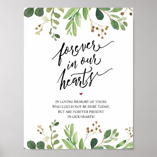永遠素朴に私たちのハートメモリアルのサイン ポスター (正面)