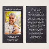 永遠素朴に私たちのハートメモリアル祈りの言葉カード (正面&裏面)