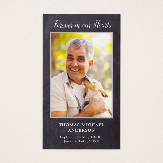 永遠素朴に私たちのハートメモリアル祈りの言葉カード (正面)