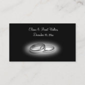 永遠結婚の座席表（黒） プレイスカード (裏面)