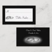 永遠結婚の座席表（黒） プレイスカード (正面/裏面)