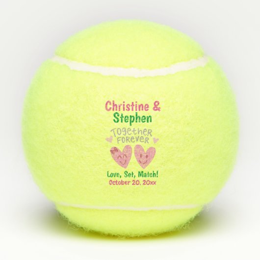 永遠結婚の漫画のハートが好き テニスボール (裏面)