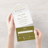 永遠結婚の花 オールインワン招待状 (貼ってはがせる)