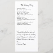 永遠結婚式 プログラム2 プログラム (裏面)