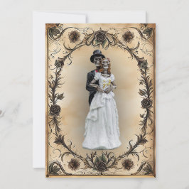 永遠統一されたの夫婦スケルトン 招待状