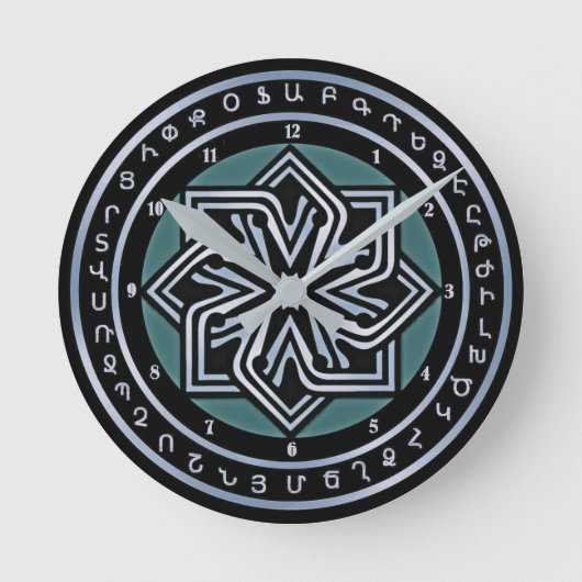 永遠記号Արեւախաչ ラウンド壁時計 (正面)