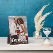 永遠 |の結婚または婚約の縦方向の写真 フォトプラーク (側面)