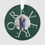 永遠:カップル写真クリスマス オーナメント (正面)