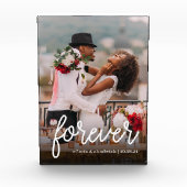 永遠 |パーソナライズされたの結婚または記念日 フォトブロック (正面)