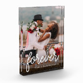 永遠 |パーソナライズされたの結婚または記念日 フォトブロック (左)