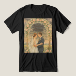永遠&常に – ロマンチックな水の色結婚の壁 トライブレンドTシャツ
