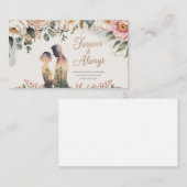 永遠&常 – ロマンチックな植物性シルエット 名刺 (正面/裏面)