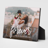 永遠 | 結婚式または記念日の写真 フォトプラーク (側面)