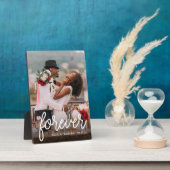 永遠 | 結婚式または記念日の写真 フォトプラーク (側面)