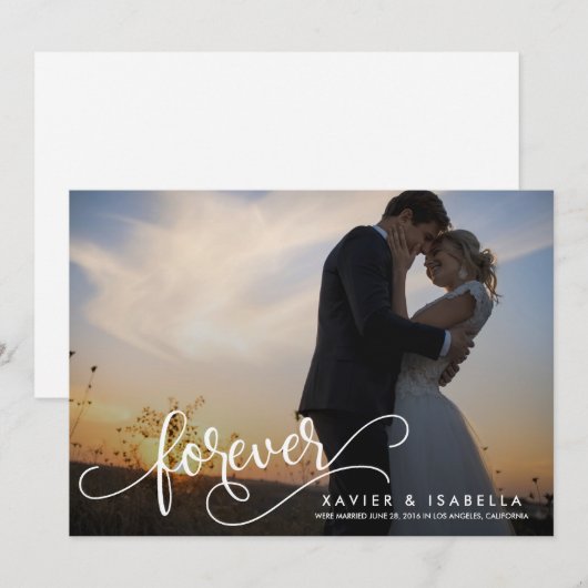 永遠 | 結婚発表 案内状 (正面/裏面)
