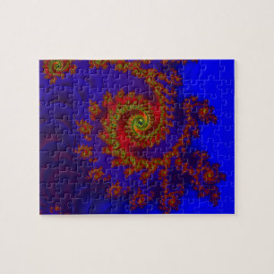永遠 青と赤のフラクタル・アート ジグソーパズル