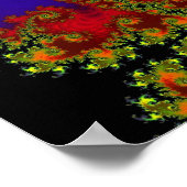 永遠 |青と赤のフラクタル・アート ポスター (角)